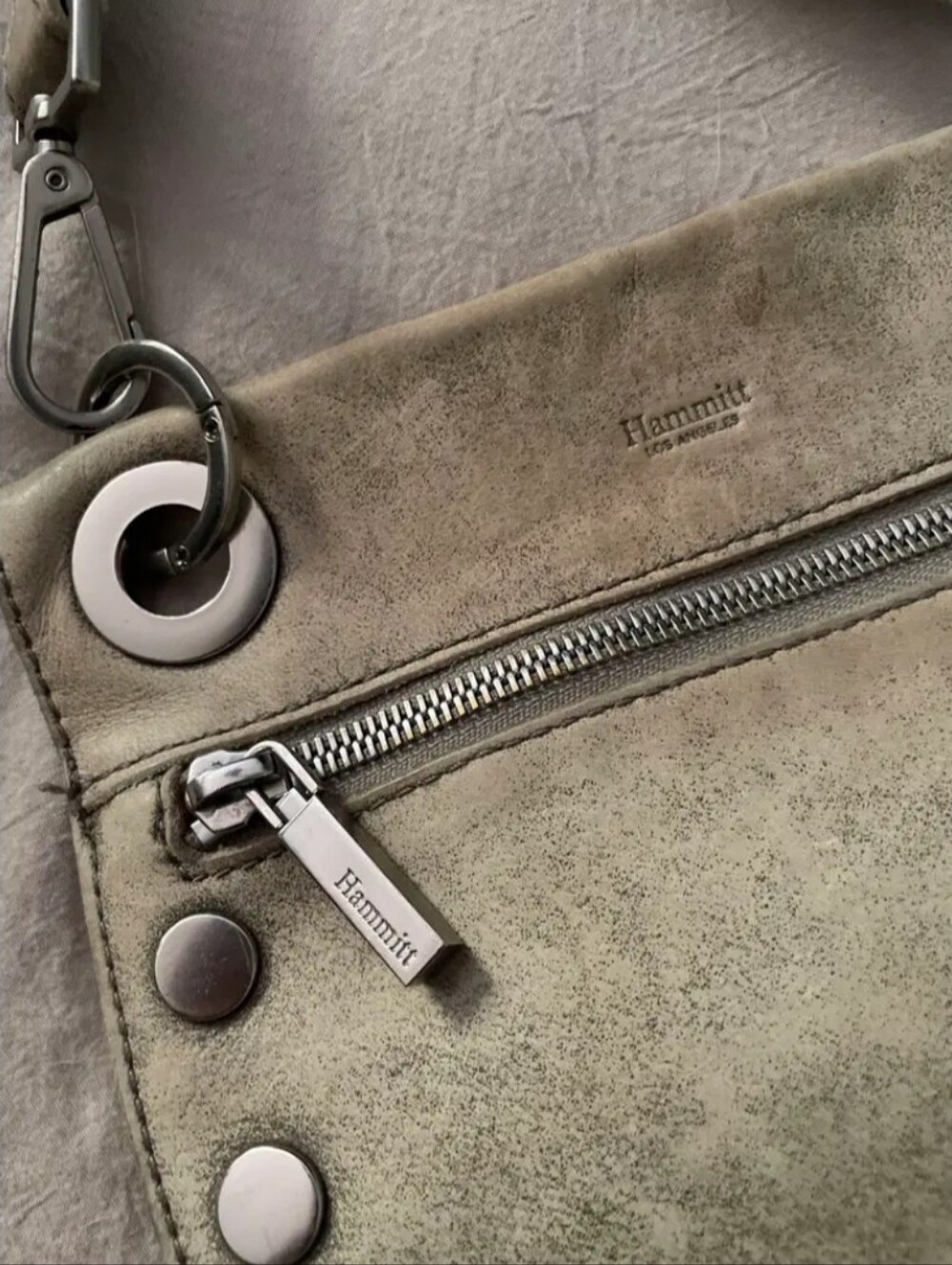 Hammitt Tony SML Crossbody - Pewter/Brushed Silver